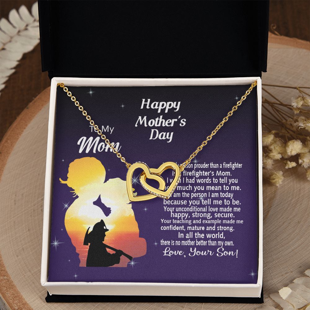 Mom Necklace Gifts for Mom from Daughter to Mom Gifts for Mothers Day from Daughter, To My Mom Necklace from Daughter to Mom Birthday Gifts Necklace with Message Card and Gift Box14 Interlocking Hearts Necklace