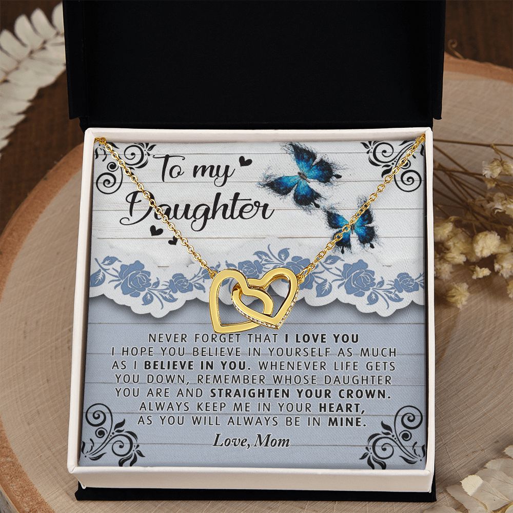 To My Daughter Necklace Gift from Mom, Mother and Daughter Jewelry Necklace for Girls, Mother Daughter Gift Ideas, Jewelry Pendant Necklace