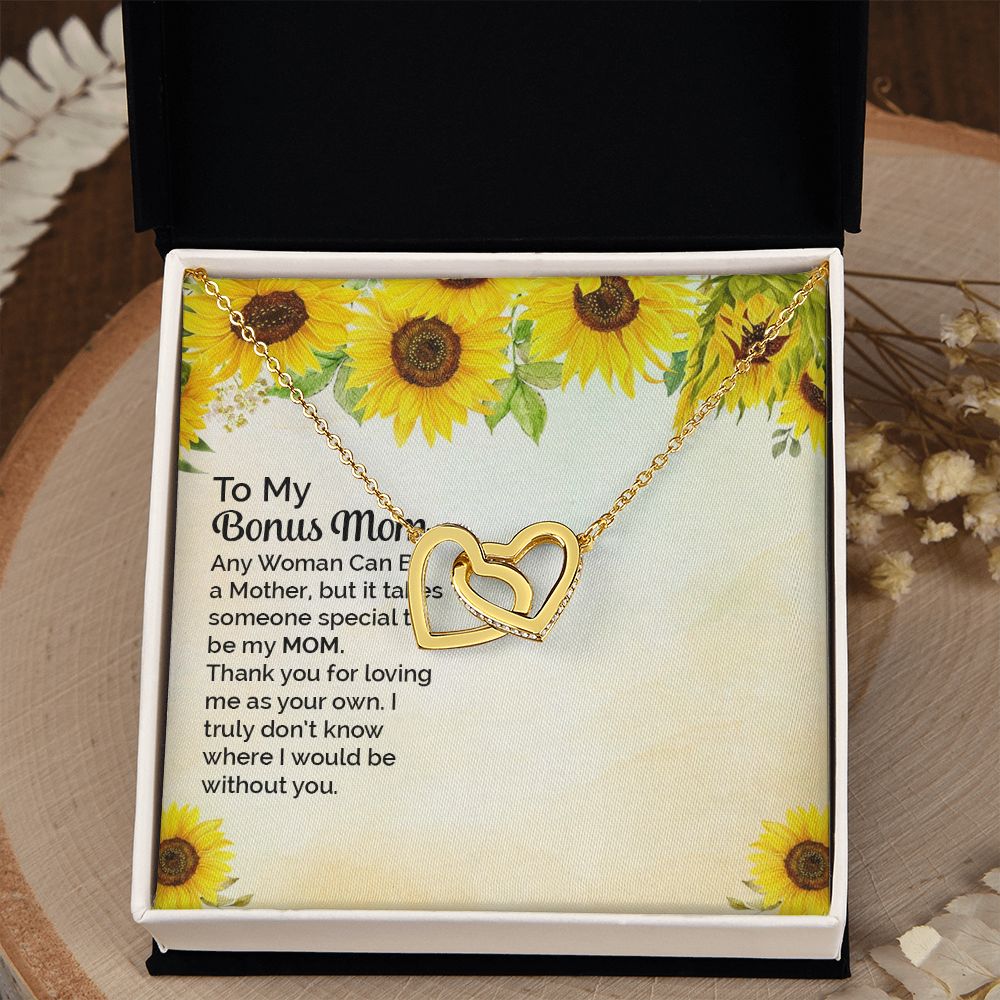 Mother Daughter Necklace as Daughter Gift from Mom, Mom Necklace as Christmas Gift for Mom from Son, Birthday Gift for Mother in Law Necklace, Bonus Mom Gifts for Step Mom Necklace3 Interlocking Hearts Necklace