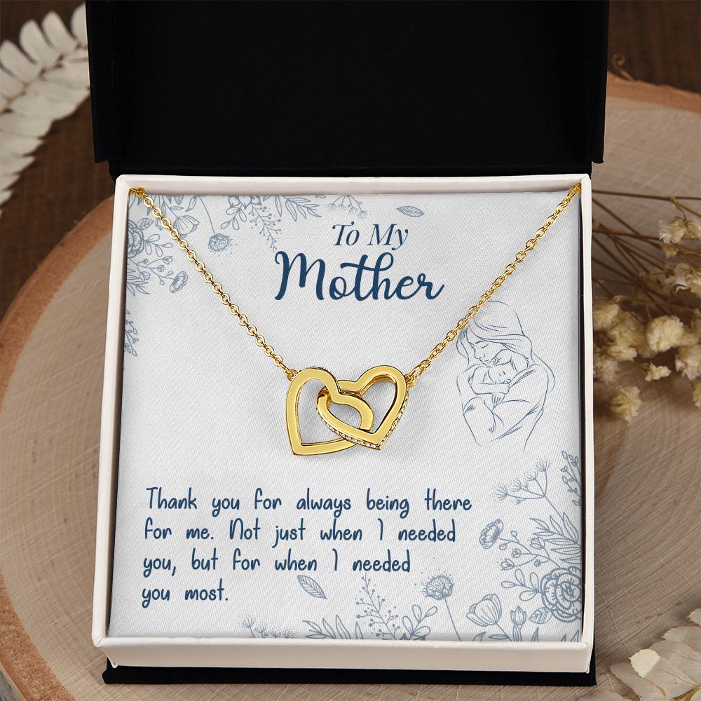 To My Mom Necklace Pendant Gift From Daughter Necklace I Needed You Most Gift For To Mom Happy Mother's Day Mother In Law Gift On Birthday Anniversary Gift 30821 Interlocking Hearts Necklace