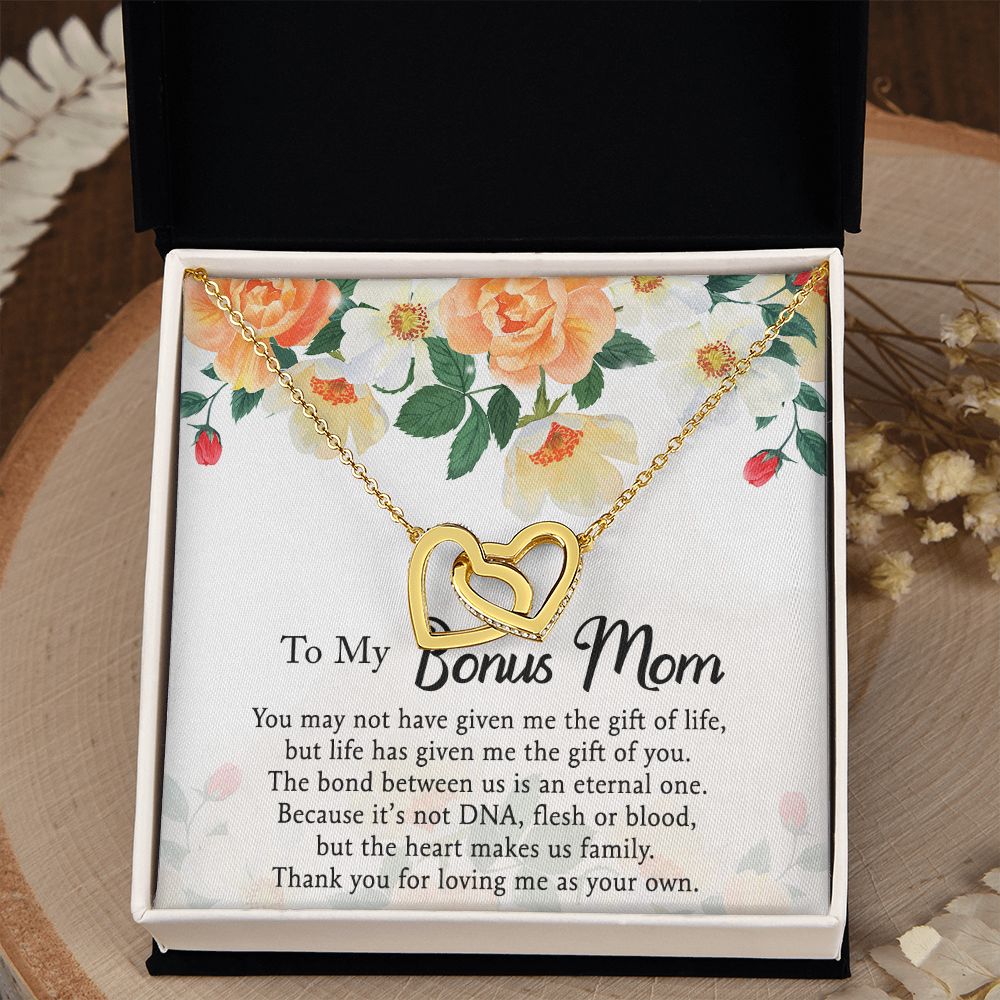 Mother Daughter Necklace as Daughter Gift from Mom, Mom Necklace as Christmas Gift for Mom from Son, Birthday Gift for Mother in Law Necklace, Bonus Mom Gifts for Step Mom Necklace5 Interlocking Hearts Necklace