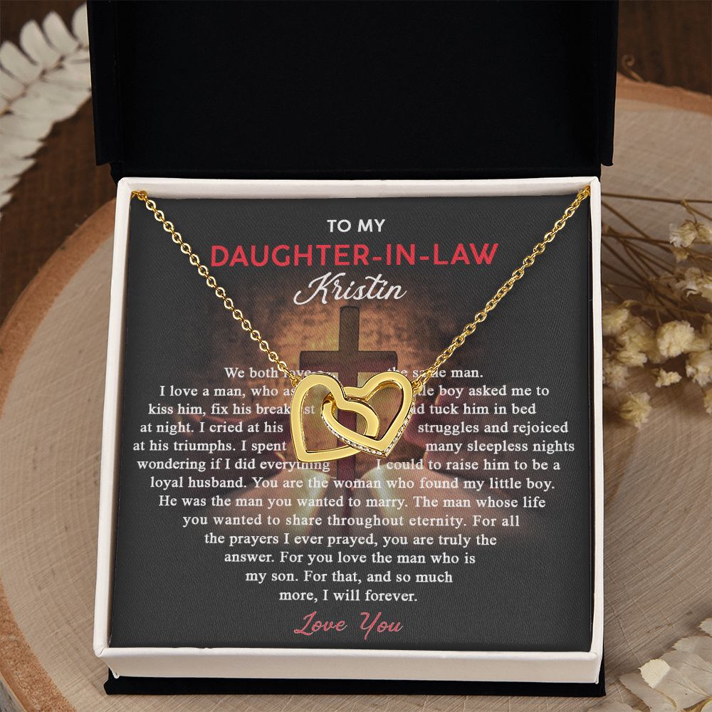 Daughter In Law Gifts Ideas, Daughter In Law Necklace, Gifts For Future Daughter In Law, Daughter In Law Birthday Gifts, Daughter-in-law Gifts From Mother In Law, Birthday Gifts For Daughter8 Interlocking Hearts Necklace