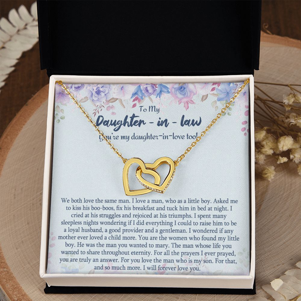 Daughter In Law Gifts Ideas, Daughter In Law Necklace, Gifts For Future Daughter In Law, Daughter In Law Birthday Gifts, Daughter-in-law Gifts From Mother In Law, Birthday Gifts For Daughter3 Interlocking Hearts Necklace