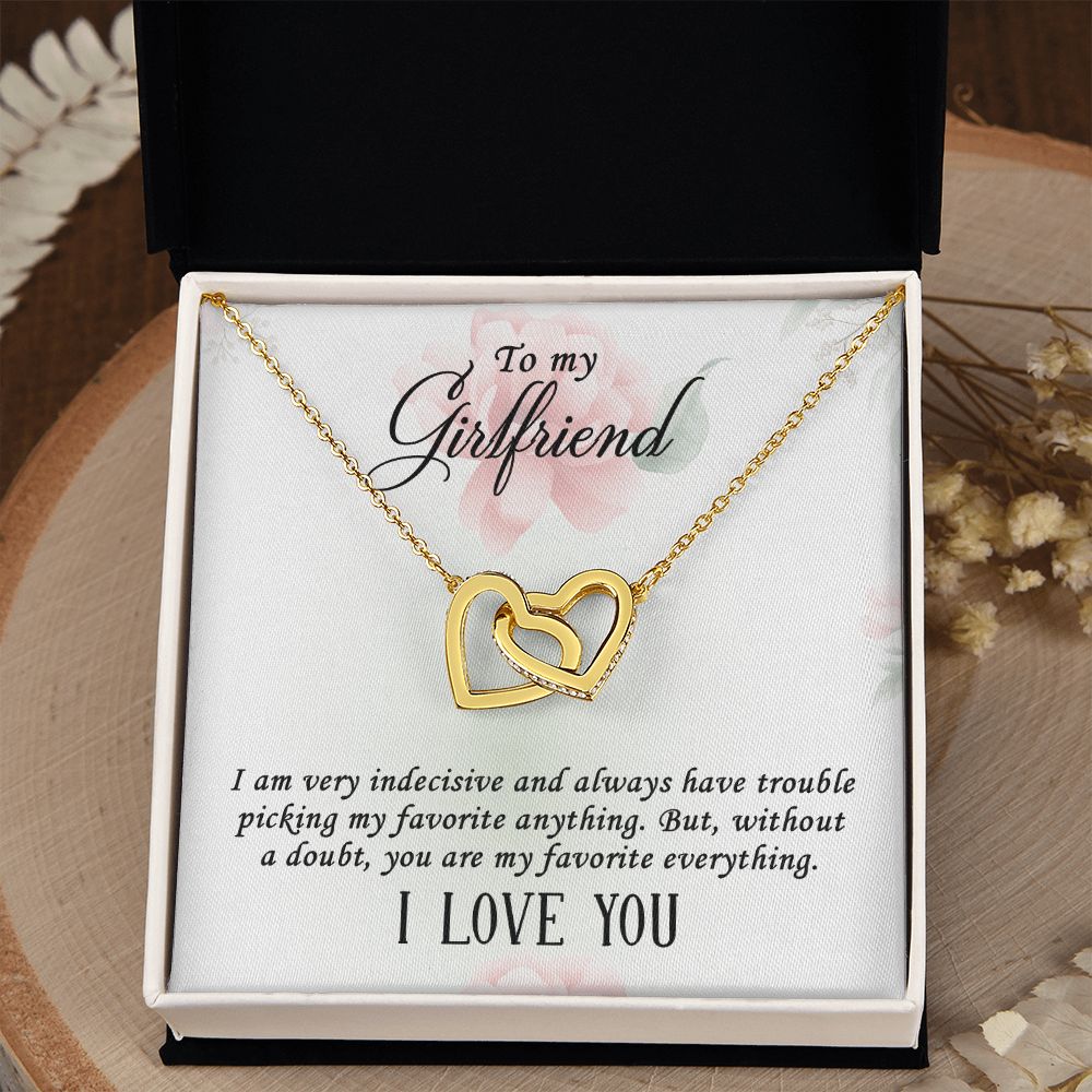 To My Girlfriend Necklace from Boyfriend To My Future Wife Necklace Jewelry For Girlfriend Gift For Girlfriend Gift for Her Romantic Birthday Valentines Day Gift For Girlfriend Gifts Necklaces Interlocking Hearts Necklace