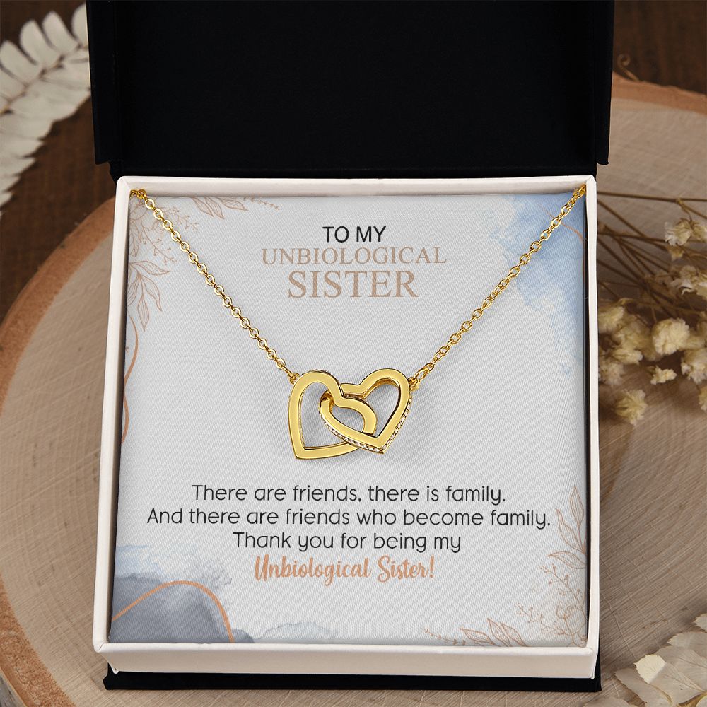 Best Friend Necklace For Unbiological Sister Soul Sister Gift Bestie Birthday Interlocking Hearts Necklace