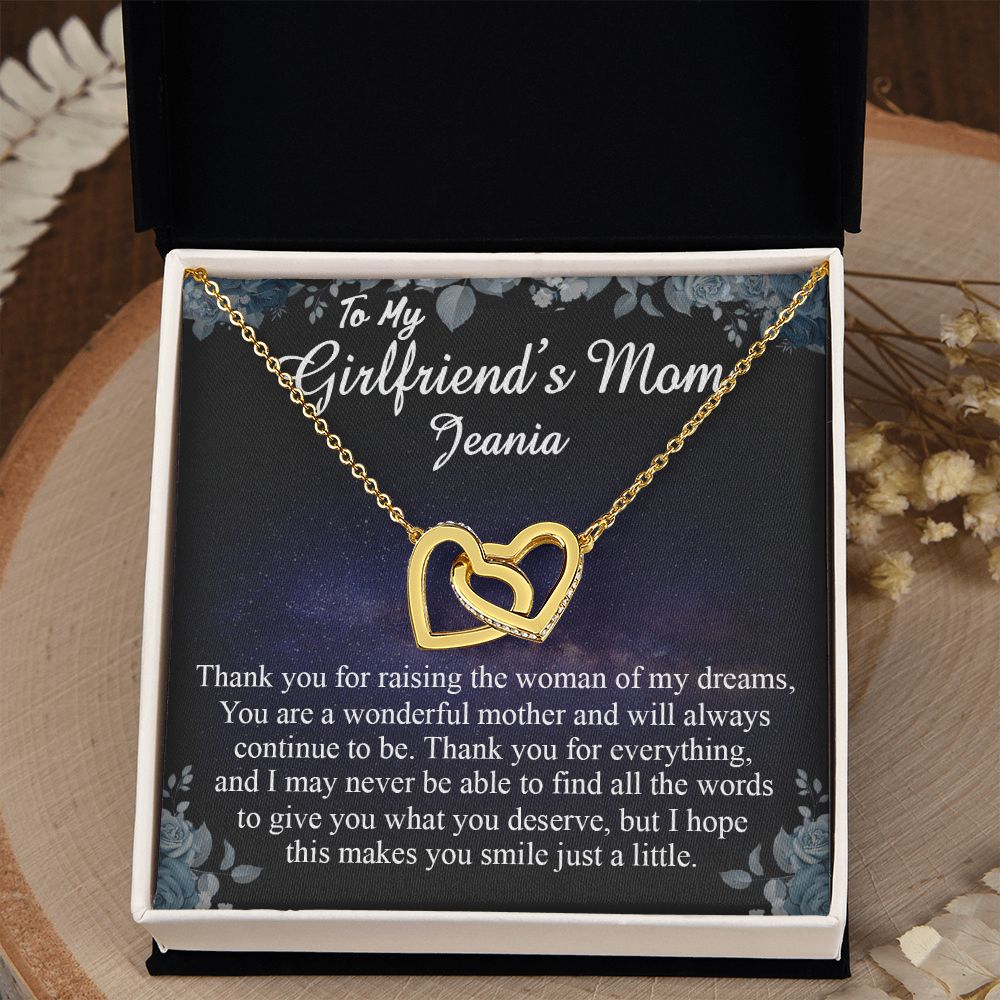 To My Girlfriends Mom Gift Mother's Day Gift for Girlfriend's Mom Necklace Gift Interlocking Hearts Necklace