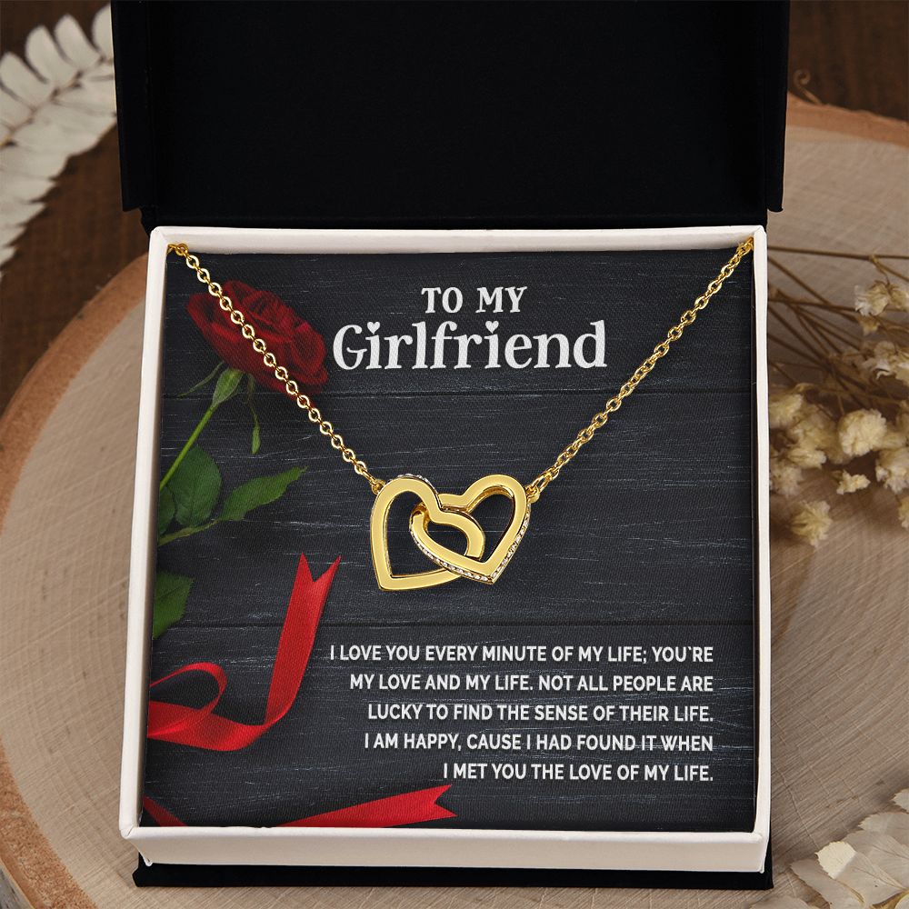 To My Girlfriend Necklace from Boyfriend To My Future Wife Necklace Jewelry For Girlfriend Gift For Girlfriend Gift for Her Romantic Birthday Valentines Day Gift For Girlfriend Gifts Necklaces Interlocking Hearts Necklace