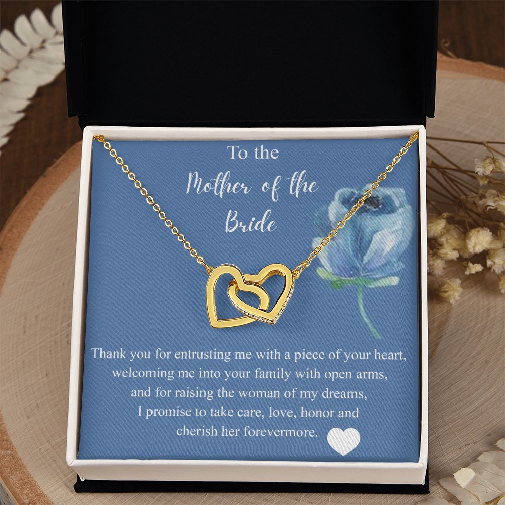 Mother Of The Bride Gift From Groom, Alluring Beauty Necklace, Future Mom Interlocking Hearts Necklace