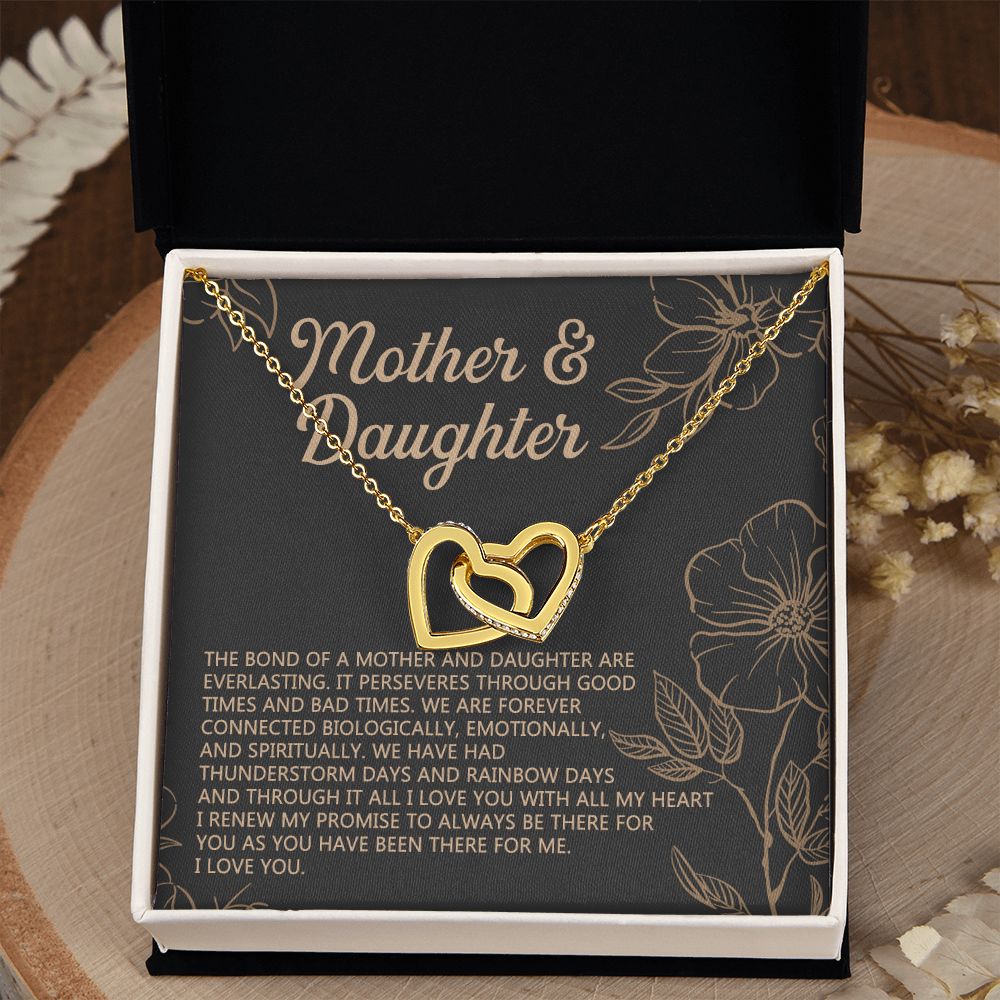 Mother Daughter Necklace Mothers day Necklace Mother Daughter Gift Mother Daughter Jewelry Gift For Daughter From Mom Daughter Mother Interlocking Hearts Necklace