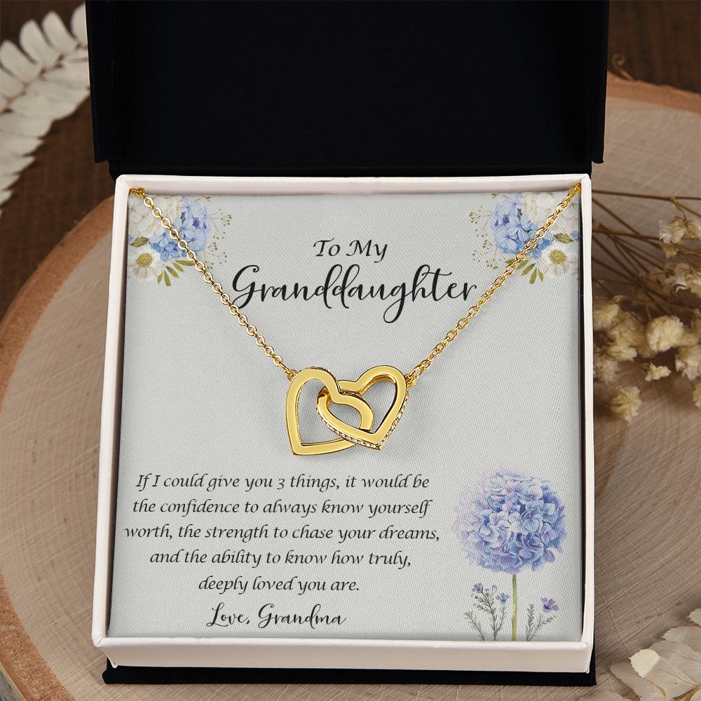 Gifts For Graduate Congrats Senior Gifts from Grandma to Granddaughter Necklace Interlocking Hearts Necklace