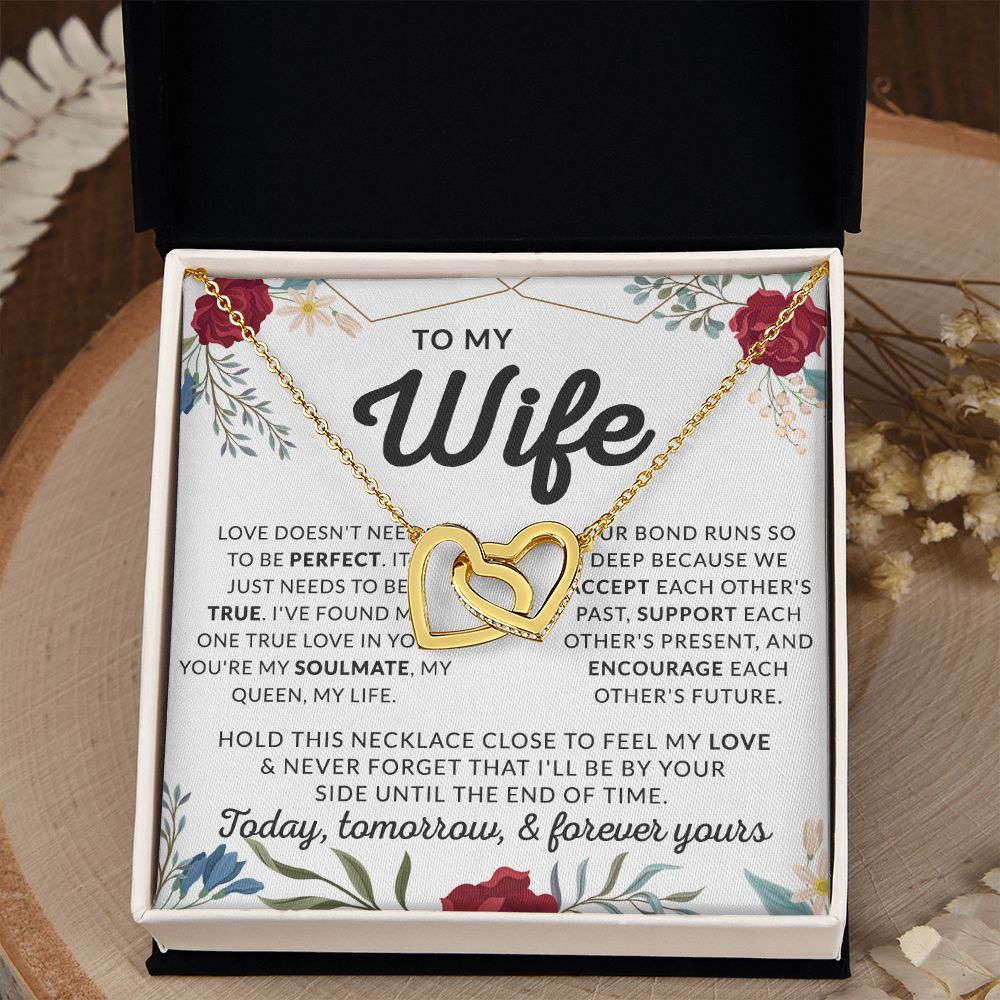 Eternal Hope Necklace To My Wife Gift, Necklace gift for her, Valentine's day 175138888386 Interlocking Hearts Necklace