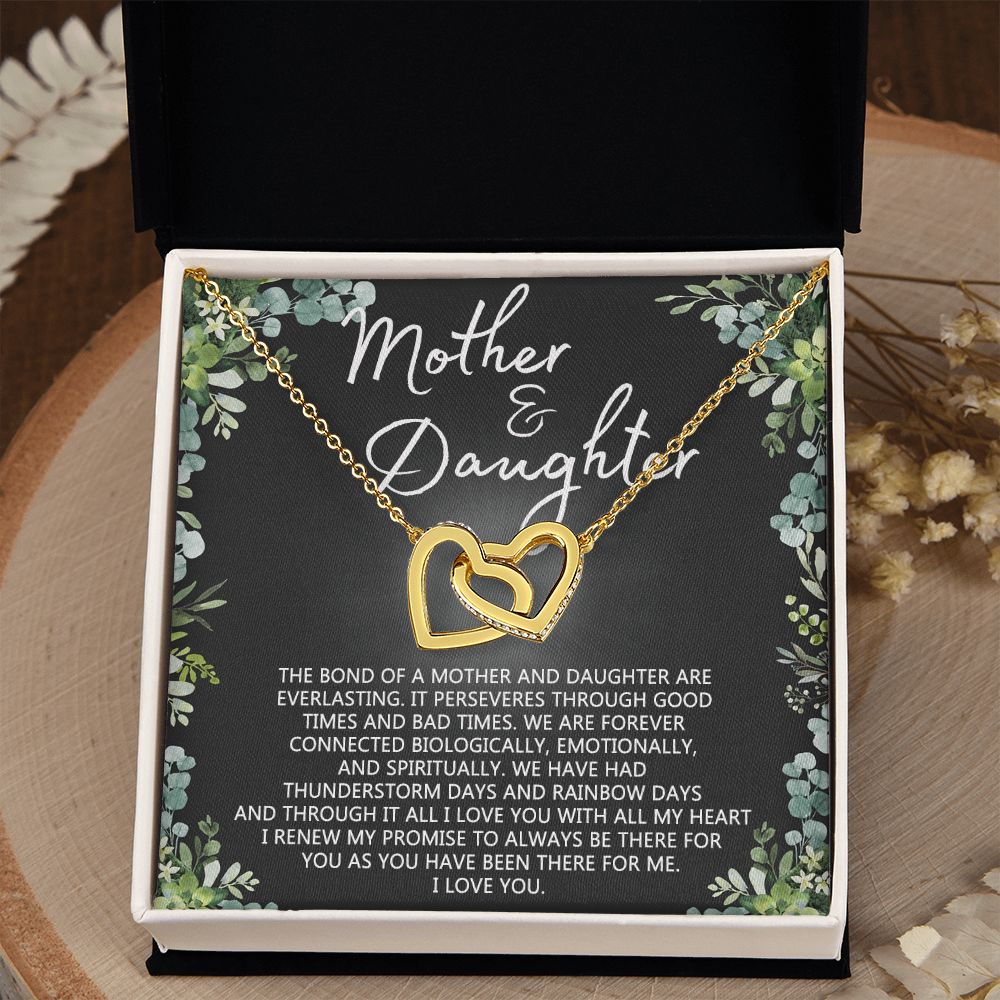 Mother Daughter Necklace Mothers day Necklace Mother Daughter Gift Mother Daughter Jewelry Gift For Daughter From Mom Daughter Mother Birthday Gift Interlocking Hearts Necklace