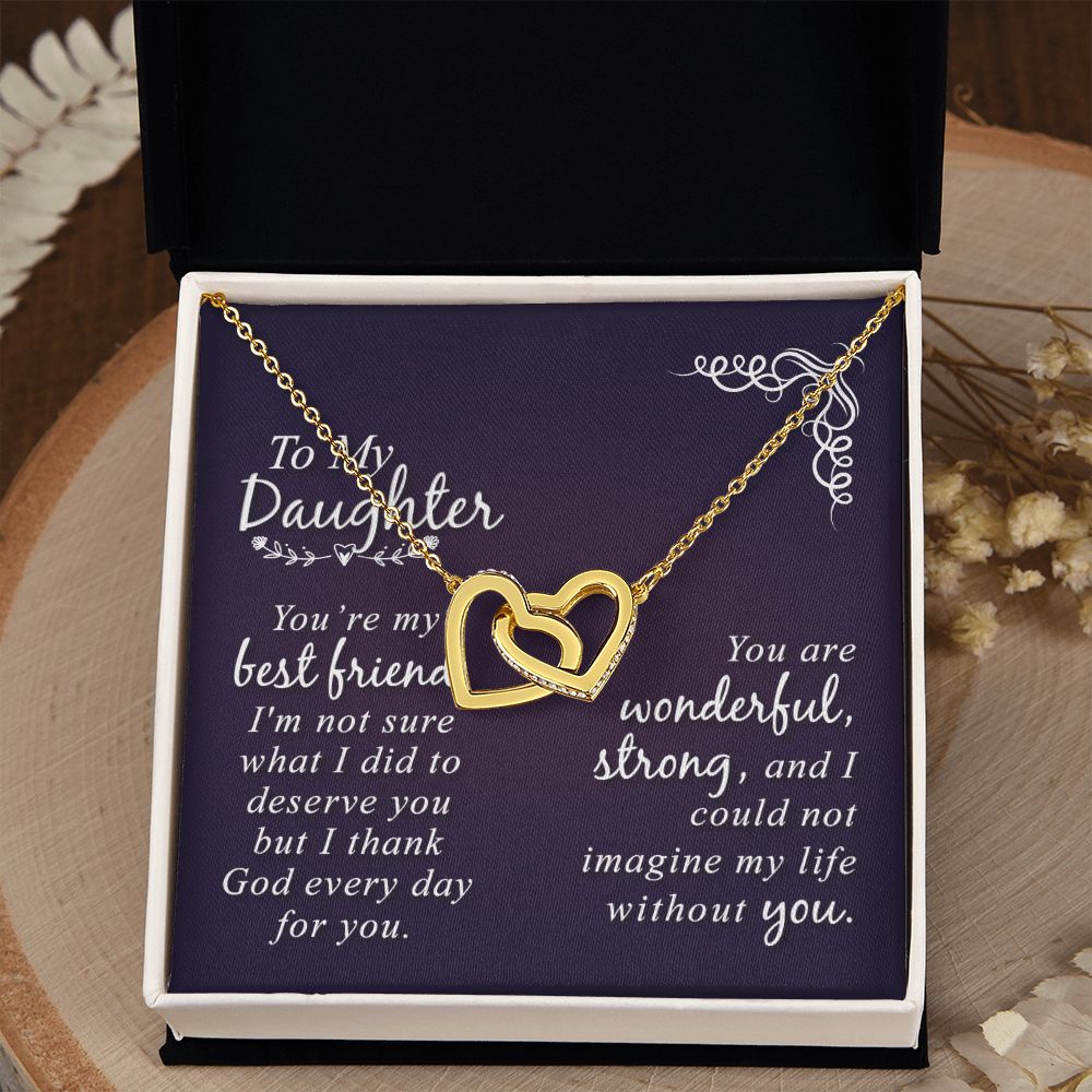 To My Daughter Necklace Gift from Mom, Mother and Daughter Jewelry Necklace for Girls, Mother Daughter Gift Ideas, Jewelry Pendant Necklace
