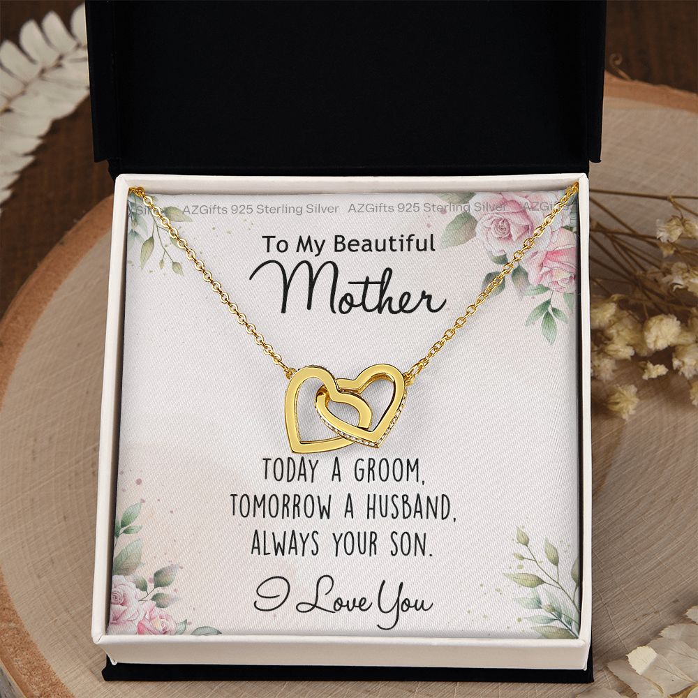 Mother Of The Groom Gift, Mother Of The Groom, Mother Of The Groom Gifts, Gift For Mother Of The Groom, Mother Of Groomw Interlocking Hearts Necklace