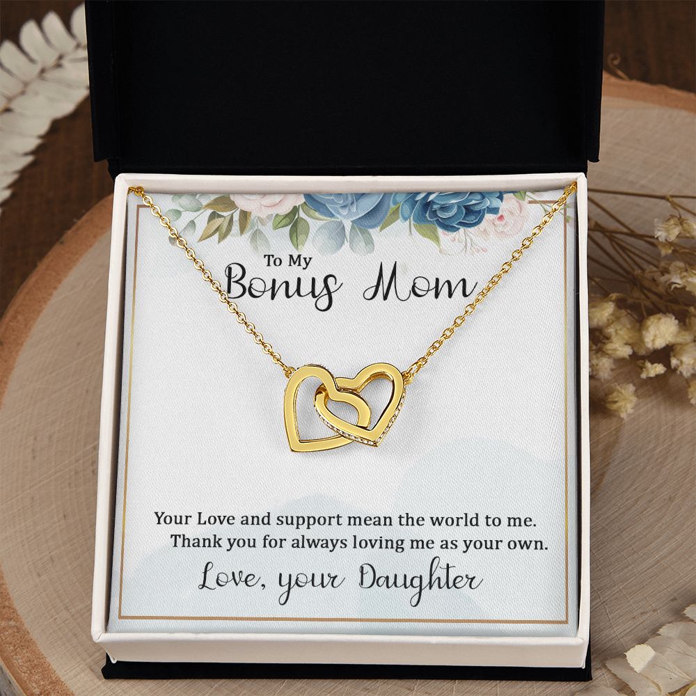 Mother Daughter Necklace as Daughter Gift from Mom, Mom Necklace as Christmas Gift for Mom from Son, Birthday Gift for Mother in Law Necklace, Bonus Mom Gifts for Step Mom Necklace6 Interlocking Hearts Necklace