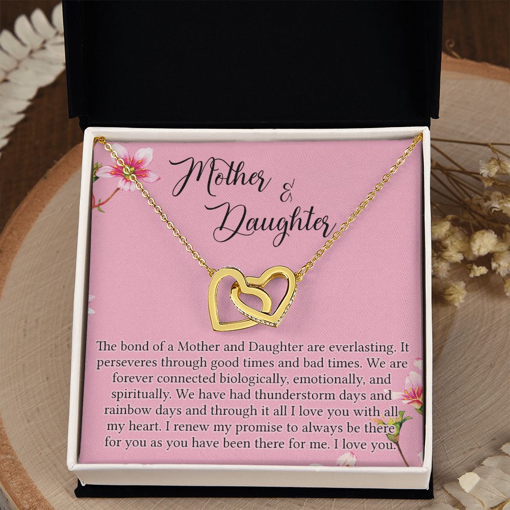 To My Mother Mom Bestfriend Best Mommy Mother In Law Stepmom For Mothers Day Birthday From Son Daughter Stepson Stepdaughter Necklace Gift Interlocking Hearts Necklace