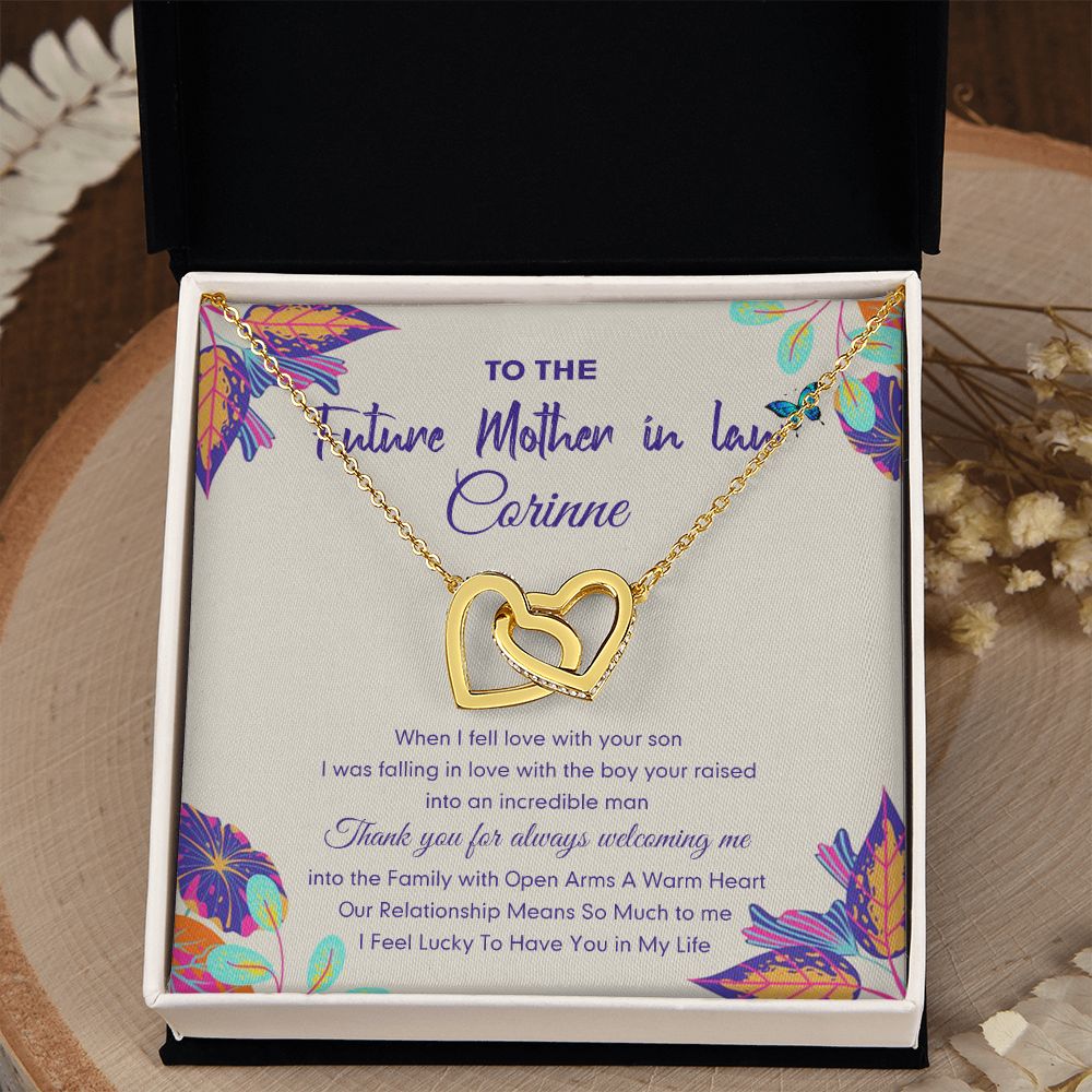 Mother in Law Necklace, Jewelry for Women, Future Mother in Law Gifts from Daughter in Law, Mother of Bride Gifts For Mother in Law, Birthday Gifts For Mother In Law From Daughter In Law16 Interlocking Hearts Necklace