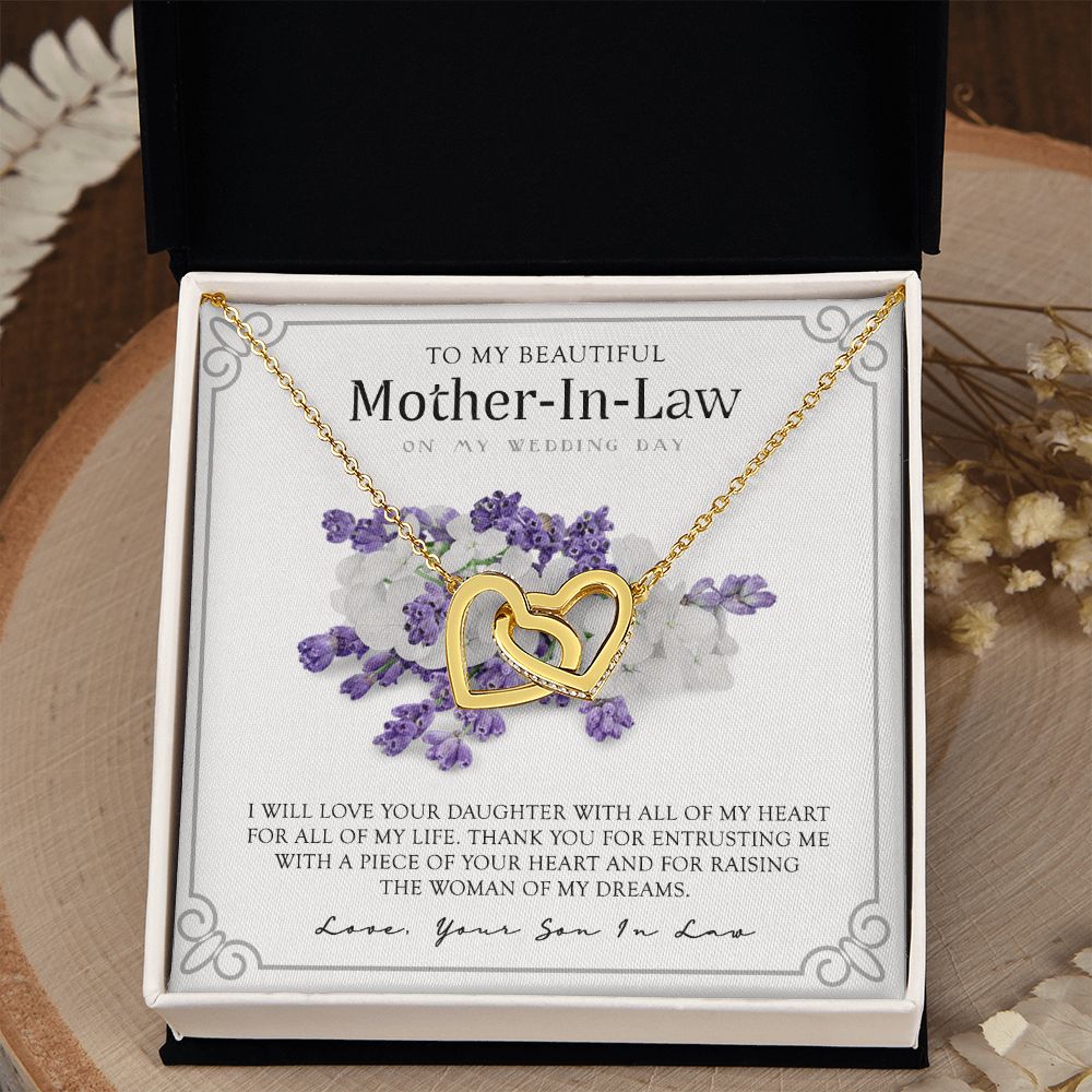 Mother in Law Necklace, Jewelry for Women, Future Mother in Law Gifts from Daughter in Law, Mother of Bride Gifts For Mother in Law, Birthday Gifts For Mother In Law From Daughter In Law9 Interlocking Hearts Necklace