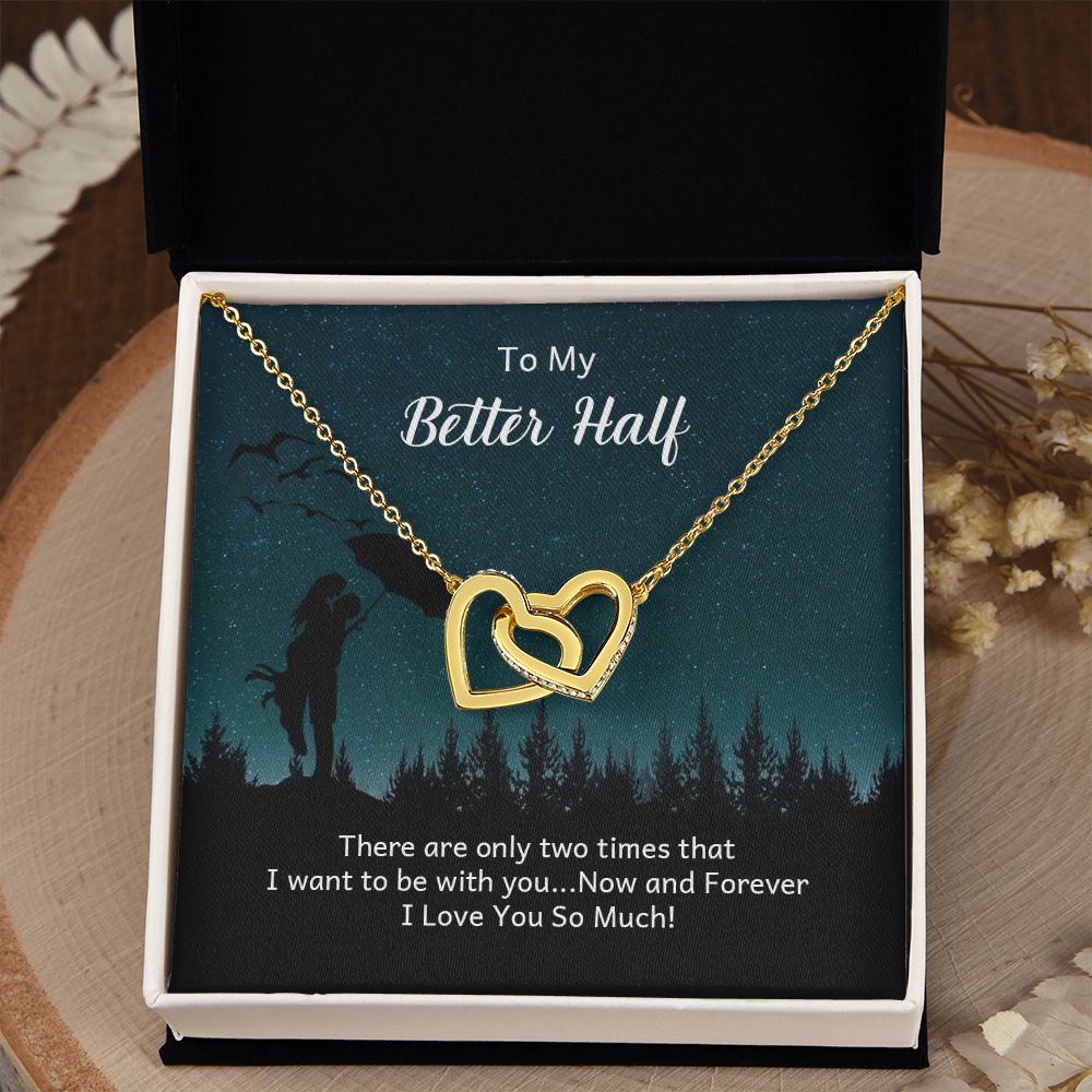 To My Girlfriend Necklace from Boyfriend To My Future Wife Necklace Jewelry For Girlfriend Gift For Girlfriend Gift for Her Romantic Birthday Valentines Day Gift For Girlfriend Gifts Necklaces Interlocking Hearts Necklace