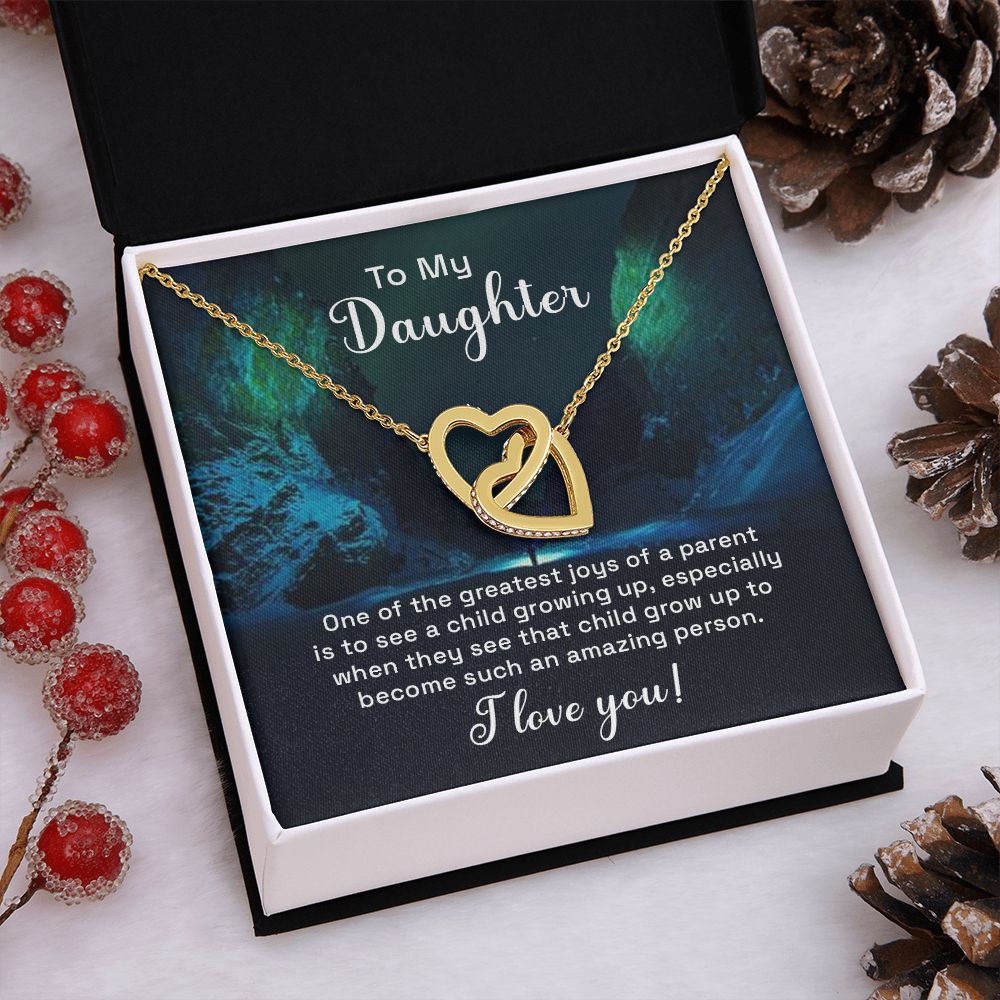 To My Daughter Necklace Gift from Mom, Mother and Daughter Jewelry Necklace for Girls, Mother Daughter Gift Ideas, Jewelry Pendant Necklace