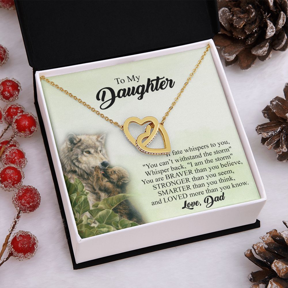 Mother Daughter Gift Ideas, To My Daughter Gift Necklace from Mom, Jewelry Pendant Present for Daughter, Birthday Christmas Gift Graduation Gifts for Daughters, Mother and Daughter Necklace 27 Interlocking Hearts Necklace