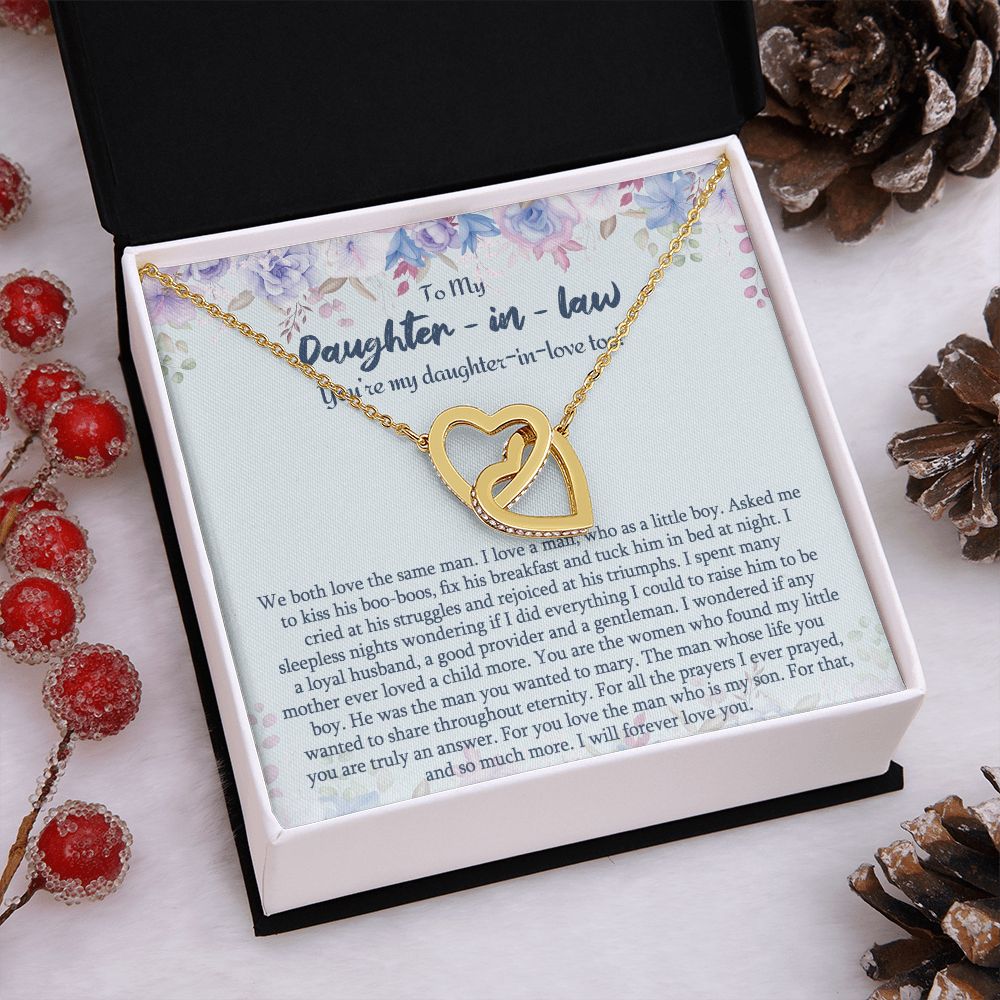 Daughter In Law Gifts Ideas, Daughter In Law Necklace, Gifts For Future Daughter In Law, Daughter In Law Birthday Gifts, Daughter-in-law Gifts From Mother In Law, Birthday Gifts For Daughter3 Interlocking Hearts Necklace