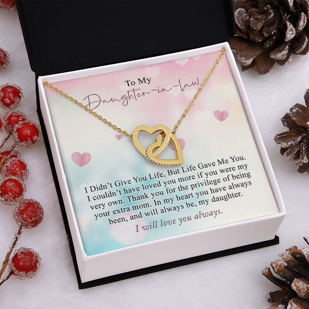 Daughter In Law Gifts Ideas, Daughter In Law Necklace, Gifts For Future Daughter In Law, Daughter In Law Birthday Gifts, Daughter-in-law Gifts From Mother In Law, Birthday Gifts For Daughter5 Interlocking Hearts Necklace