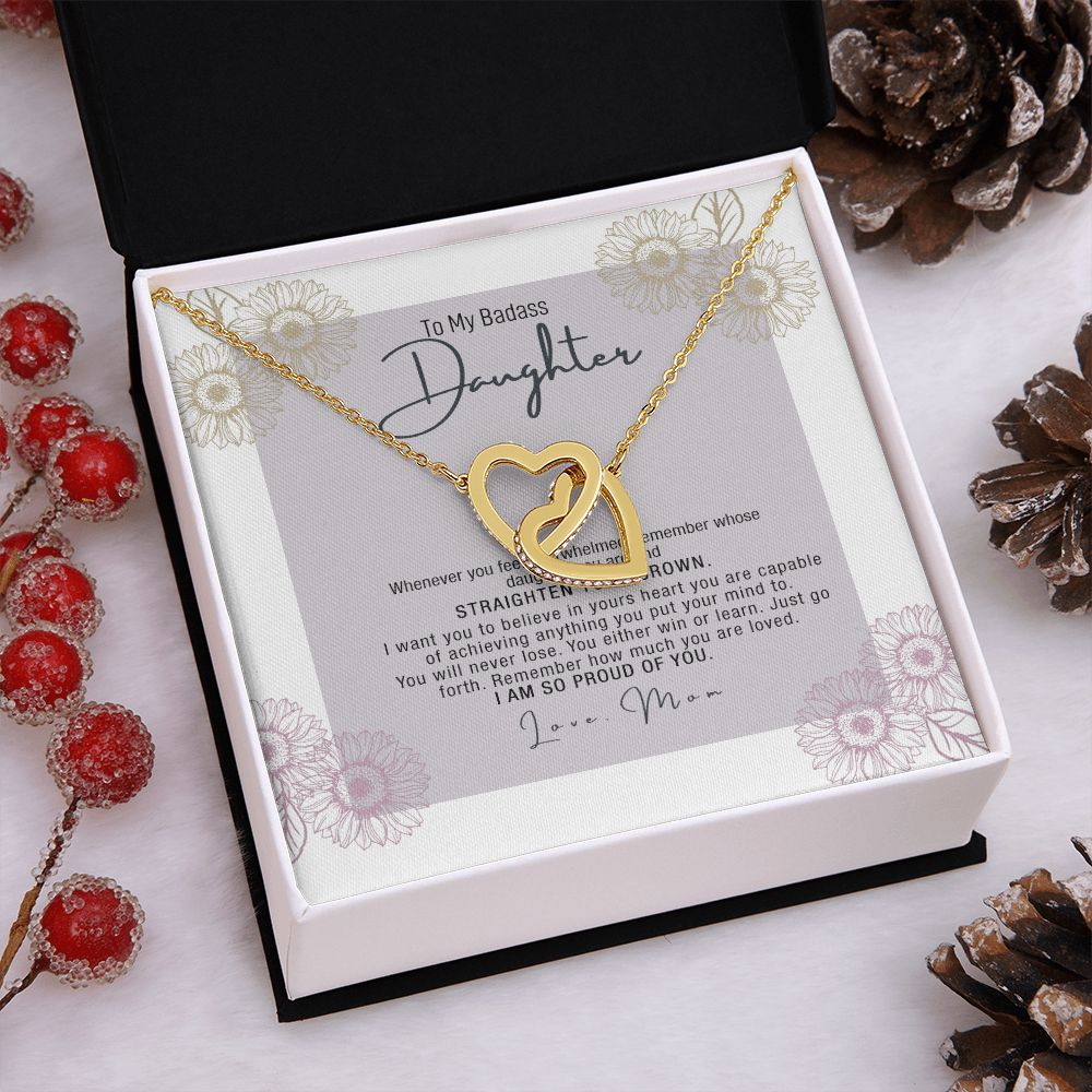 Daughter Necklace Gift From Mom Mother Daughter Jewelry Gift 21st Birthday Xmas Interlocking Hearts Necklace