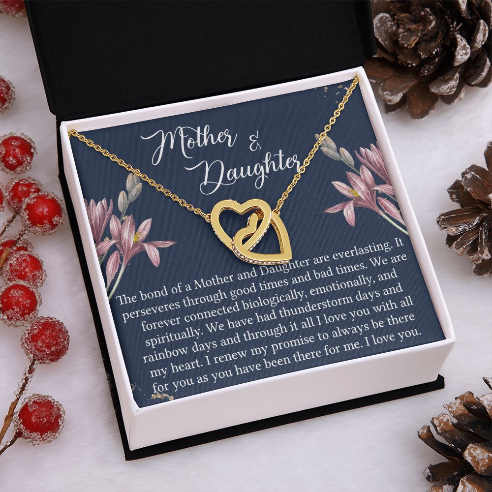 To My Mother Necklace Mom Bestfriend Best Mommy Mother In Law Stepmom For Mothers Day Birthday From Son Daughter Stepson Stepdaughter Necklace Gift Interlocking Hearts Necklace