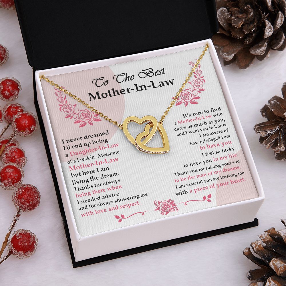 Mother in Law Necklace, Jewelry for Women, Future Mother in Law Gifts from Daughter in Law, Mother of Bride Gifts For Mother in Law, Birthday Gifts For Mother In Law From Daughter In Law6 Interlocking Hearts Necklace