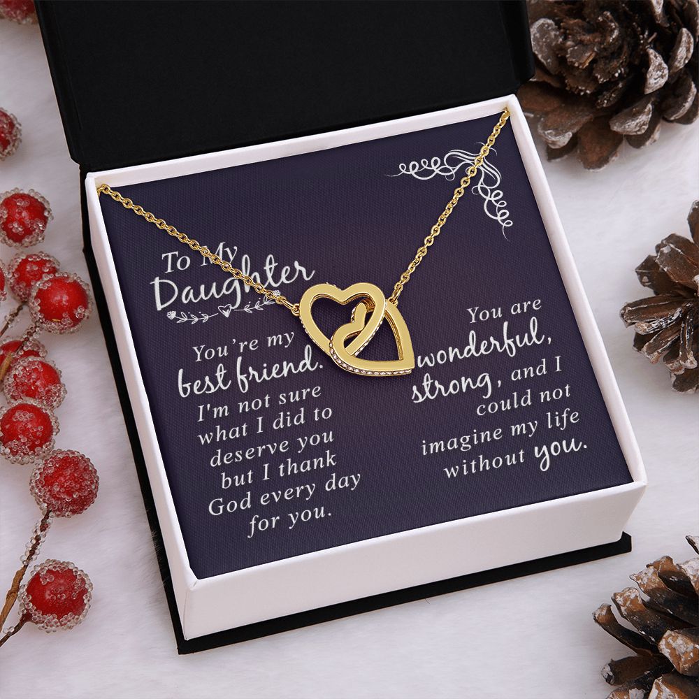 To My Daughter Necklace Gift from Mom, Mother and Daughter Jewelry Necklace for Girls, Mother Daughter Gift Ideas, Jewelry Pendant Necklace