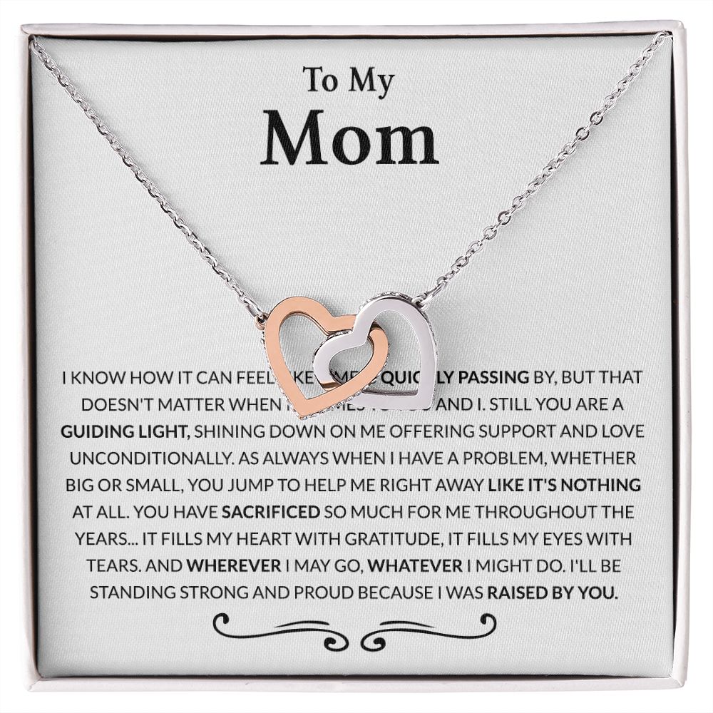 Gift for Mom from Daughter Moms Birthday Meaningful Gift for Mom Wedding Gifts Interlocking Hearts Necklace