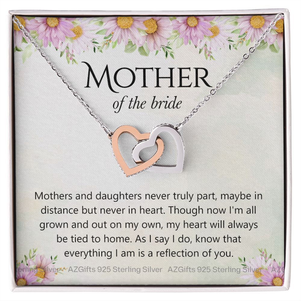 Mother Of The Bride Gift, Mother Of The Bride, Mother Of The Bride Gifts, Gift For Mother Of The Bride, Mother Of Bride Jewelry Interlocking Hearts Necklace
