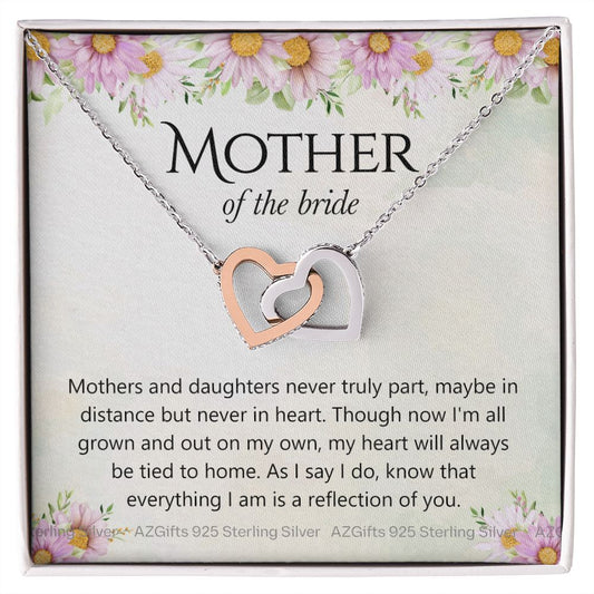 Mother Of The Bride Gift, Mother Of The Bride, Mother Of The Bride Gifts, Gift For Mother Of The Bride, Mother Of Bride Jewelry Interlocking Hearts Necklace