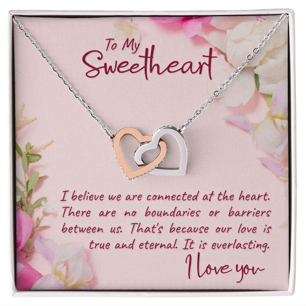 To My Wife Necklace from Husband, Personalized Necklace for Women, Luxury Necklace for Wife from Man Men, Wedding Anniversary Present For Wife, Beautiful Wife Jewelry Christmas Birthday Gift For Wife19 Interlocking Hearts Necklace