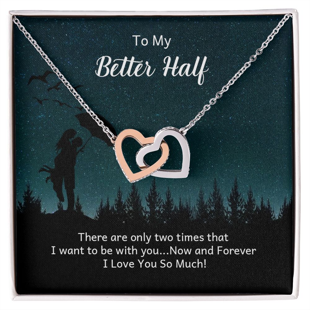 To My Girlfriend Necklace from Boyfriend To My Future Wife Necklace Jewelry For Girlfriend Gift For Girlfriend Gift for Her Romantic Birthday Valentines Day Gift For Girlfriend Gifts Necklaces Interlocking Hearts Necklace