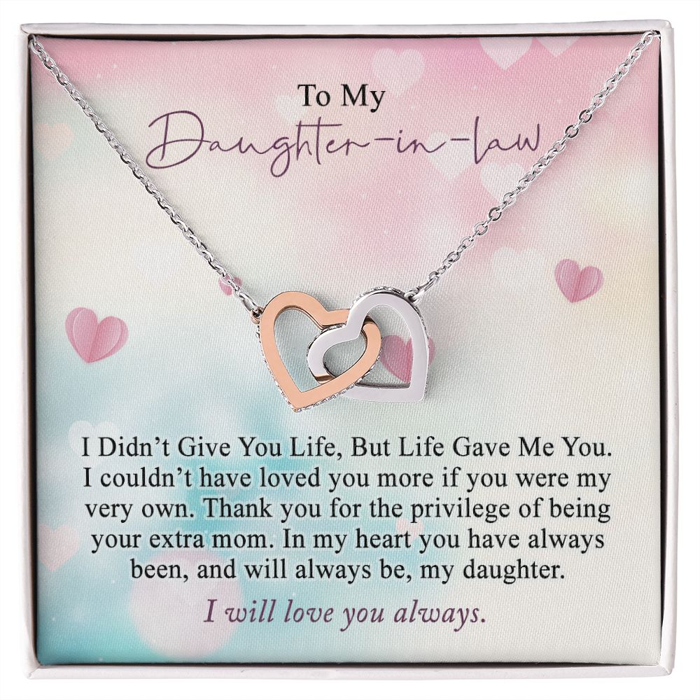 Daughter In Law Gifts Ideas, Daughter In Law Necklace, Gifts For Future Daughter In Law, Daughter In Law Birthday Gifts, Daughter-in-law Gifts From Mother In Law, Birthday Gifts For Daughter5 Interlocking Hearts Necklace