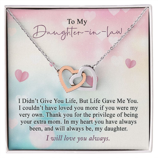 Daughter In Law Gifts Ideas, Daughter In Law Necklace, Gifts For Future Daughter In Law, Daughter In Law Birthday Gifts, Daughter-in-law Gifts From Mother In Law, Birthday Gifts For Daughter5 Interlocking Hearts Necklace