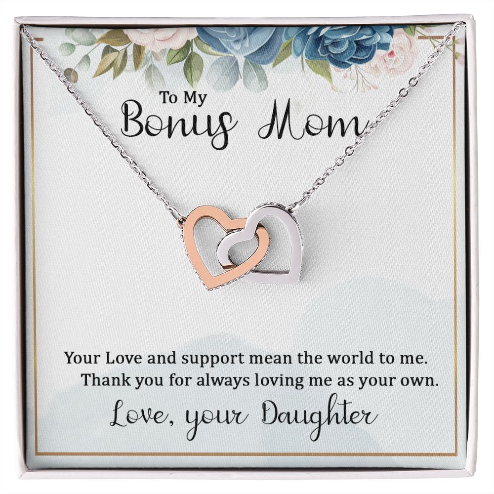 Mother Daughter Necklace as Daughter Gift from Mom, Mom Necklace as Christmas Gift for Mom from Son, Birthday Gift for Mother in Law Necklace, Bonus Mom Gifts for Step Mom Necklace6 Interlocking Hearts Necklace