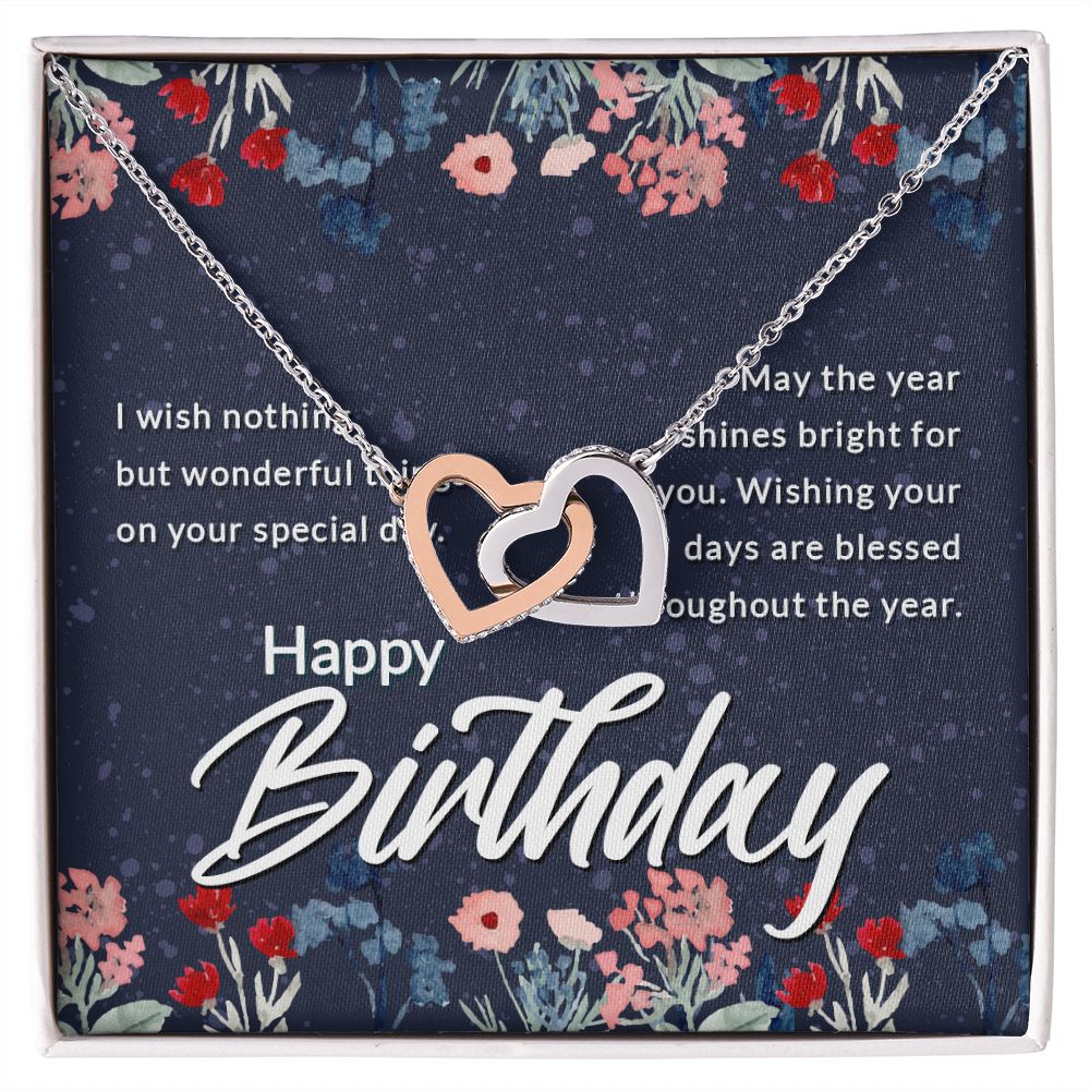 Mom Necklace Gifts for Mom from Daughter to Mom Gifts for Mothers Day from Daughter, To My Mom Necklace from Daughter to Mom Birthday Gifts Necklace with Message Card and Gift Box2230 Interlocking Hearts Necklace