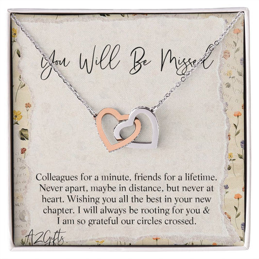 Birthday Gifts For Wife, Necklace Gifts For Wife From Husband, To My Wife Jewelry For Women , To My Wife Necklace  from Husband Wedding Anniversary Present For Wife, Beautiful Wife Jewelry Christmas 2 Interlocking Hearts Necklace