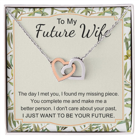 To My Future Wife Necklace from Boyfriend, Personalized Necklace for Women, Luxury Necklace for Girlfriend, Wedding Anniversary Present For Her, Girlfriend Gift Jewelry Christmas Birthday Gift