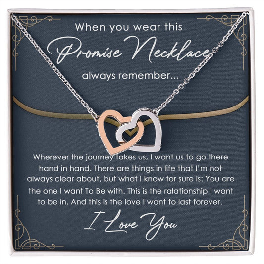 To My Girlfriend Necklace from Boyfriend To My Future Wife Necklace Jewelry For Girlfriend Gift For Girlfriend Gift for Her Romantic Birthday Valentines Day Gift For Girlfriend Gifts Necklaces 31 Interlocking Hearts Necklace