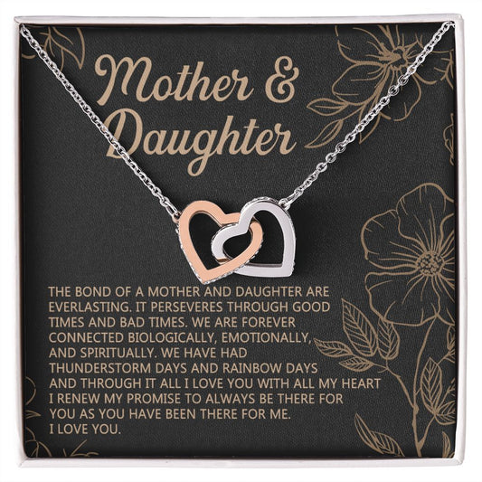 Mother Daughter Necklace Mothers day Necklace Mother Daughter Gift Mother Daughter Jewelry Gift For Daughter From Mom Daughter Mother Interlocking Hearts Necklace
