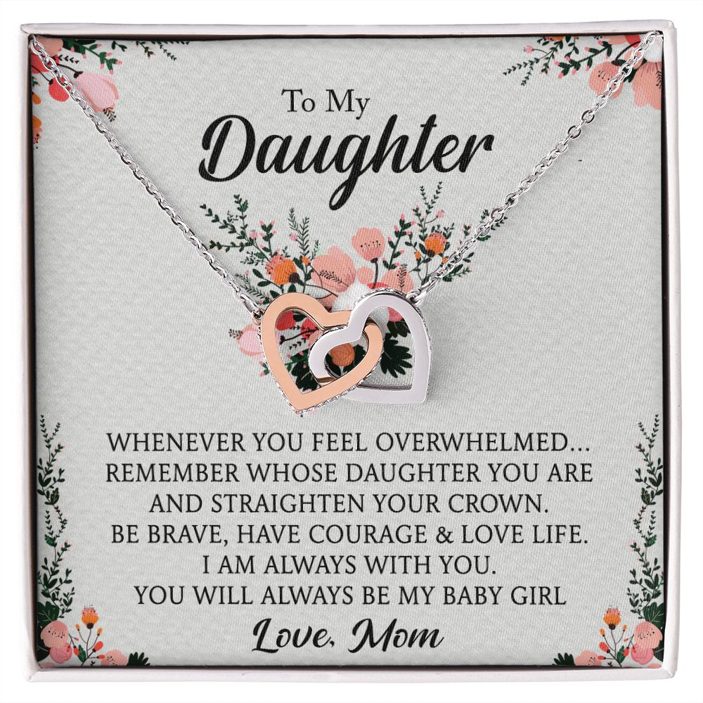 To My Daughter Necklace Gift from Mom, Mother and Daughter Jewelry Necklace for Girls, Mother Daughter Gift Ideas, Jewelry Pendant Necklace