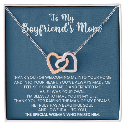 To My Boyfriend Mom Gift Necklace for Boyfriends Mom Gift Mother in Law Jewelry Gift Birthday Gift For Boyfriend's Mom Gift for Boyfriends Mom Gift for Boyfriend's Mom