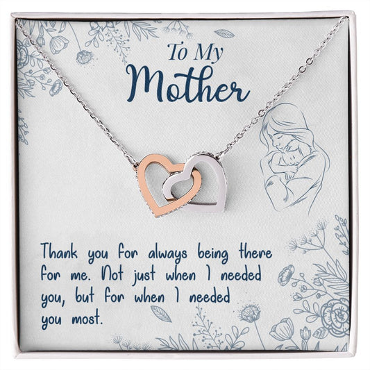 To My Mom Necklace Pendant Gift From Daughter Necklace I Needed You Most Gift For To Mom Happy Mother's Day Mother In Law Gift On Birthday Anniversary Gift 30821 Interlocking Hearts Necklace