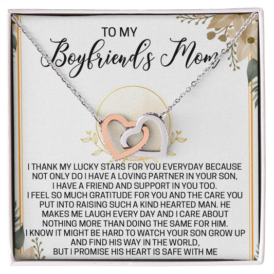 To My Boyfriend's Mom Necklace, Gift for Boyfriends Mom, Necklace for Boyfriend's Mom,Boyfriend's Mom Gifts for Birthday, Mother's Day, Xmas Holiday Present Jewelry for Women