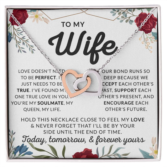 Eternal Hope Necklace To My Wife Gift, Necklace gift for her, Valentine's day 175138888386 Interlocking Hearts Necklace