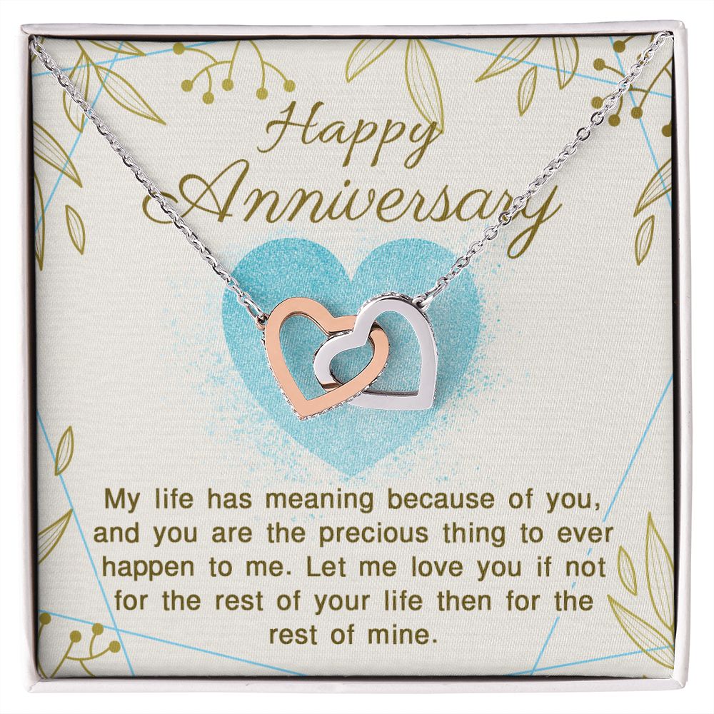 Birthday Gifts For Wife, Necklace Gifts For Wife From Husband, To My Wife Jewelry For Women , To My Wife Necklace  from Husband Wedding Anniversary Present For Wife, Beautiful Wife Jewelry Christmas16 Interlocking Hearts Necklace